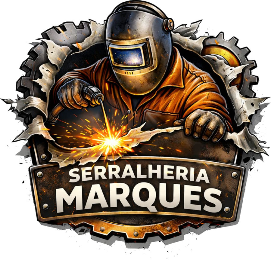 Serralheria Marques — soldador com faíscas